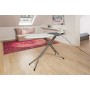 Vileda Bravo Asse da Stiro, Asse da Stiro Medium Regolabile, Piano Stiro 120 x 38 cm, Rosa & Rapid Copriasse da Stiro Universale
