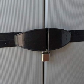 Adventa Armadio in Resina con Ripiani 2 Ante, (Interno/Esterno), Grigio Nero, 68x39,5x168