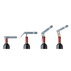Alessi GIA18 Noè, Cavatappi Sommelier in Alluminio, Colore: Argento, Finitura Lucida