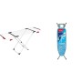 Vileda Surprise Stendibiancheria Estensibile e Ripiegabile, con Ruote, Alluminio/Resina & Asse da Stiro Smart, Asse da Stiro Tra