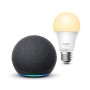 Echo Dot (4ª generazione), Antracite + TP-Link Tapo White Lampadina Connessa (E27), compatibile con Alexa