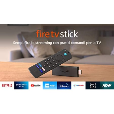 Fire TV Stick con telecomando vocale Alexa (con comandi per la TV) | Streaming in HD | Modello 2021