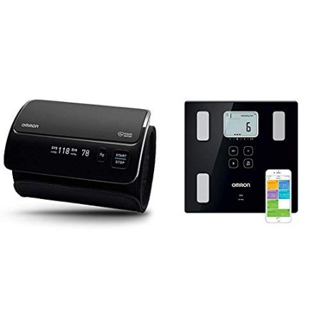 OMRON EVOLV Misuratore di Pressione Digitale da Braccio, Tutto in 1, Connessione Bluetooth + OMRON VIVA Bilancia Diagnostica Sma
