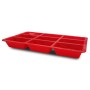 Guardini Juliette, Stampo con 9 Mini Plumcake 17x29,5cm, Silicone alimentare, Colore rosso