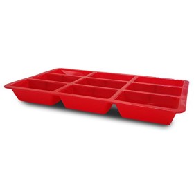 Guardini Juliette, Stampo con 9 Mini Plumcake 17x29,5cm, Silicone alimentare, Colore rosso