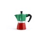 Bialetti Moka Express Italia Collection (Tricolore) Caffettiera, Alluminio, 3 Tazze & Moka Express Break dama mini express ,Conf