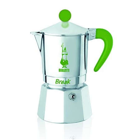 Bialetti 5942 – Caffettiera Espresso Break 3 Tazze, Alluminio