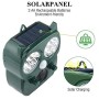 MOPOIN - Dissuasore per gatti, repellente a ultrasuoni, con luce solare e flash per giardino, impermeabile IPX44, 5 modalità re