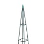 Relaxdays, Verde Scuro Graticolato Piramidale da Terra per Piante Rampicanti, Rose, Resistente, Altezza 192cm, in Ferro