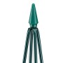 Relaxdays, Verde Scuro Graticolato Piramidale da Terra per Piante Rampicanti, Rose, Resistente, Altezza 192cm, in Ferro