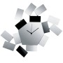 Alessi MT19 Orologio da Parete Analogico di Design in Acciaio Inossidabile 18/10, Argento, 46x33.5x6 cm