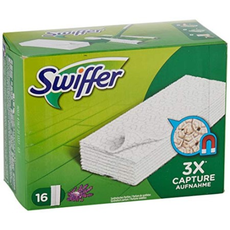 Swiffer Panni di Ricambio per Scopa, per Catturare e Intrappolare 3 Volte più Polvere, Sporco e Peli di una Scopa Tradizionale,
