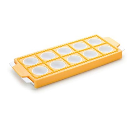 Tescoma 630875 Delicia Stampo per Raviolini Tondi, Plastica, Giallo, 10 Pezzi, 1 Pezzo