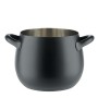 Alessi SG100/20 B Mami Pentola in Acciaio Inossidabile 18/10 con Fondo in Acciaio Magnetico, Nero, ø 20 cm