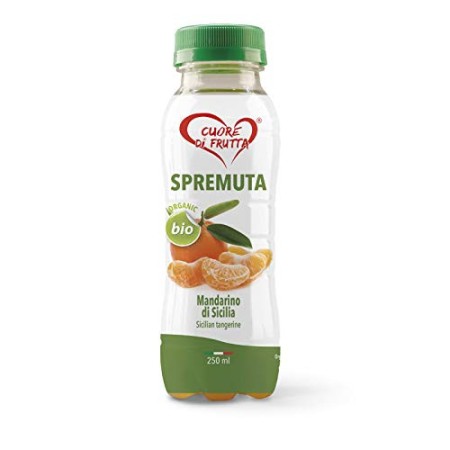 Cuore di Frutta Succo Biologico di Mandarini di Sicilia - 12 bottiglie da 250ml