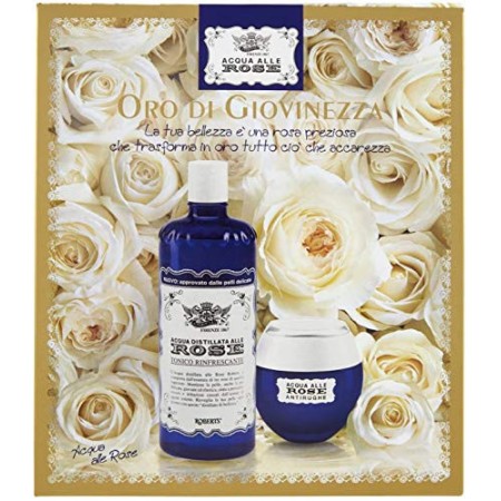 Acqua alle Rose, Cofanetto con Tonico e Crema Antirughe Rassodante Con Olio Di Argan - 350 ml