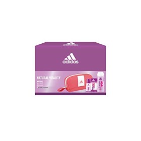 Adidas, Confezione Regalo Donna Natural Vitality, Eau de Toilette 30 ml, Gel Doccia Bagnoschiuma 250 ml, Trousse da Viaggio