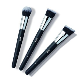 Marchio Amazon - find. Set di pennelli per contouring - Pennelli per fondotinta, terra e contouring (3 pennelli) - n° 08, n° 0