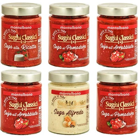 MONTALBANO Sughi Misti Per Pasta E Primi Piatti 6 Vasi - 1675 g