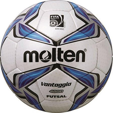 molten, Pallone da calcio, Bianco (Weiß/Blau/Silber), 4