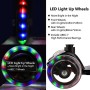 Hikole Monopattino per bambini con 3 ruote, altezza regolabile, per bambini e bambine, 3 – 12, luce LED lampeggiante, ruote in