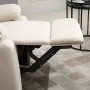 homcom Poltrona Relax Moderna per Soggiorno con Schienale Reclinabile Manuale in Tessuto Beige 79x92x97cm