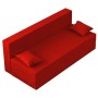 Baldiflex Divano Letto 3 Posti Modello TreTris Rivestimento Sfoderabile e Lavabile, Colore Rosso Cardinale