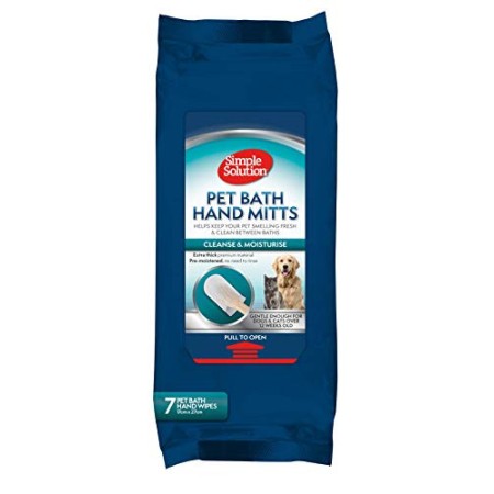 Simple Solution Bagno per Animali Domestici Guanto di Pulizia-7 Pack
