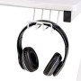 BAKAJI Scrivania Gaming Porta Pc Computer Struttura Metallo Piano Legno MDF Texture Fibra di Carbonio con Portacuffie e Portabib