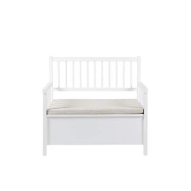 AC Design Furniture Thomas Panca, Legno, Bianco, 48 x 90 x 85 cm