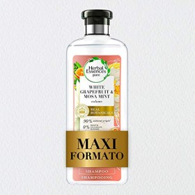 Herbal Essences Shampoo Pompelmo Bianco e Menta Mosa, Dona Volume e iIratazione, in Collaborazione con Giardini Botanici Reali d