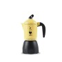 Bialetti Moka Orzo Express Caffettiera con Orziera, Alluminio, Giallo, 4 Tazze