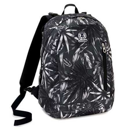 Zaino 2in1 Reversibile Invicta Twist Eco-Material, Grigio, 26 Lt, Fantasia + Tinta Unita, Scuola & Tempo Libero