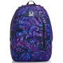 Zaino Reversibile Invicta , Twist Eco-Material, Blu, 2 in 1 in Fantasia e Tinta Unita, Scuola & Tempo Libero