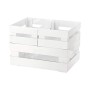 Guzzini Tidy&Store Kitchen Active Design Set 3 Cassette Circle, 23 x 16 x 16 cm, Bianco (Re-Grey)