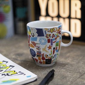 Guzzini Gocce Alphabet Mug, Porcelain, Multicolore, 8.5 cm