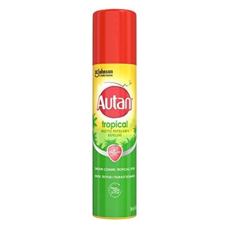 Autan Tropical Spray Insetto Repellente e Antizanzare Tigre, Comuni e Tropicali, 100ml