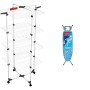 Vileda Mixer 4 Stendibiancheria A Torre, Ripiegabile, Con Ruote & Asse Da Stiro Smart, Asse Da Stiro Traspirante, Regolabile In 