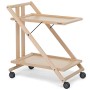 Foppapedretti Sprint Carrello Portavivande, Portata massima 5kg/ripiano, Naturale