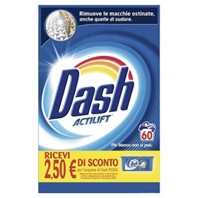Dash Detersivo Polvere Lavatrice, 60 Lavaggi, Classico, Maxi Formato, Rimuove le Macchie, Brillantezza Per Tutti i Capi