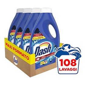 Dash Detersivo Liquido Lavatrice, 108 Lavaggi, (4 x 27), Azione Extra-Igienizzante, Maxi Formato, Rimuove le Macchie, per tutti 