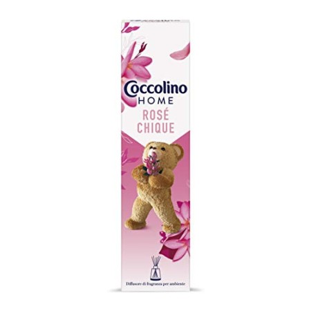 Coccolino Home, Profumatore Ambiente con Diffusore a Bastoncini, Fragranza Rosé Chique 45 ml