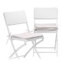 Relaxdays Set 4 cuscini per sedia imbottiture con nastri casa e giardino colori intensi lavabili poliestere talpa