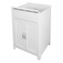 Adventa 9Q103C98 - Lavatoio in Resina per Interno/Esterno, Colore Bianco, 60 x 50 x 85 cm