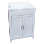 Adventa 9Q103C98 - Lavatoio in Resina per Interno/Esterno, Colore Bianco, 60 x 50 x 85 cm
