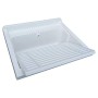 Adventa 9Q103C98 - Lavatoio in Resina per Interno/Esterno, Colore Bianco, 60 x 50 x 85 cm