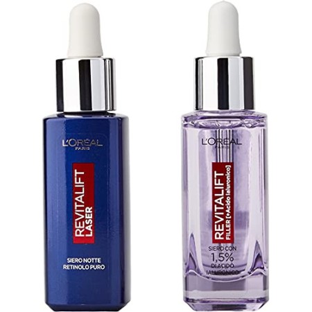 L'Oréal Paris Cofanetto Anti-Rughe, Ideale per Pelli Mature, Include 1 Siero Viso Revitalift Filler con Acido Ialuronico Concen