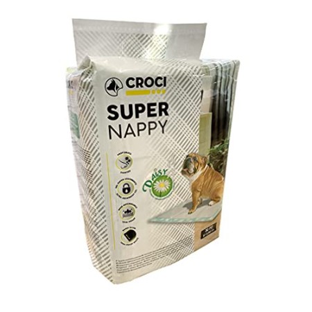 CROCI DAISY SUPER NAPPY, Tappetino Ultra Assorbente, Tappetino Antiodore e Profumato, Set di 30, Misura 84x57