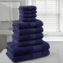 Brentfords - Set di 10 asciugamani da bagno, 100% cotone premium 500 g/m², Giallo ocra