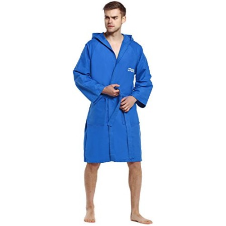 Cressi Microfibre Sport Bathrobe - Accappatoio Sportivo in Microfibra, Adulto Unisex, Blu, S